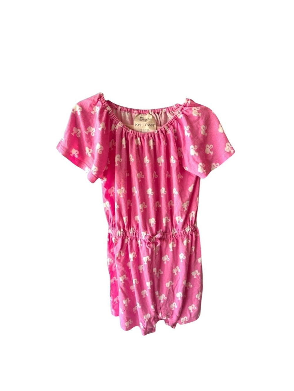 Posh Peanut x Barbie Pink Romper  One Piece Jumper  18 - 24 Months Bamboo Soft